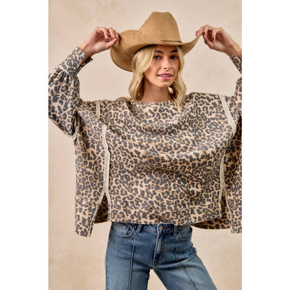 Leopard Thermal Oversized Top