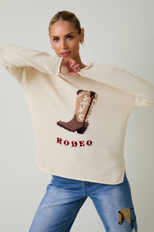 Let’s Rodeo Graphic Sweater