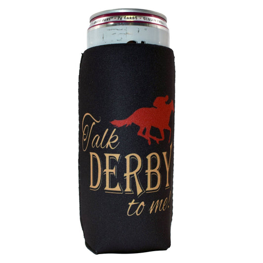 Talk Derby to Me Slim Koozie