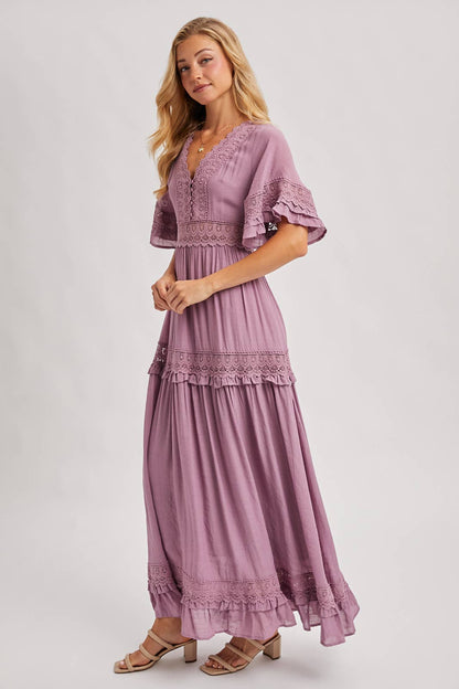 Olive Dreams Lace Maxi