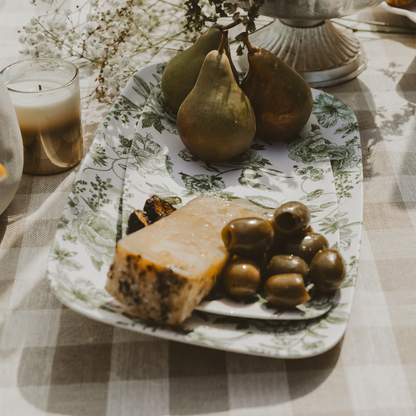 Floral Melamine Serving Trays - Set of 2