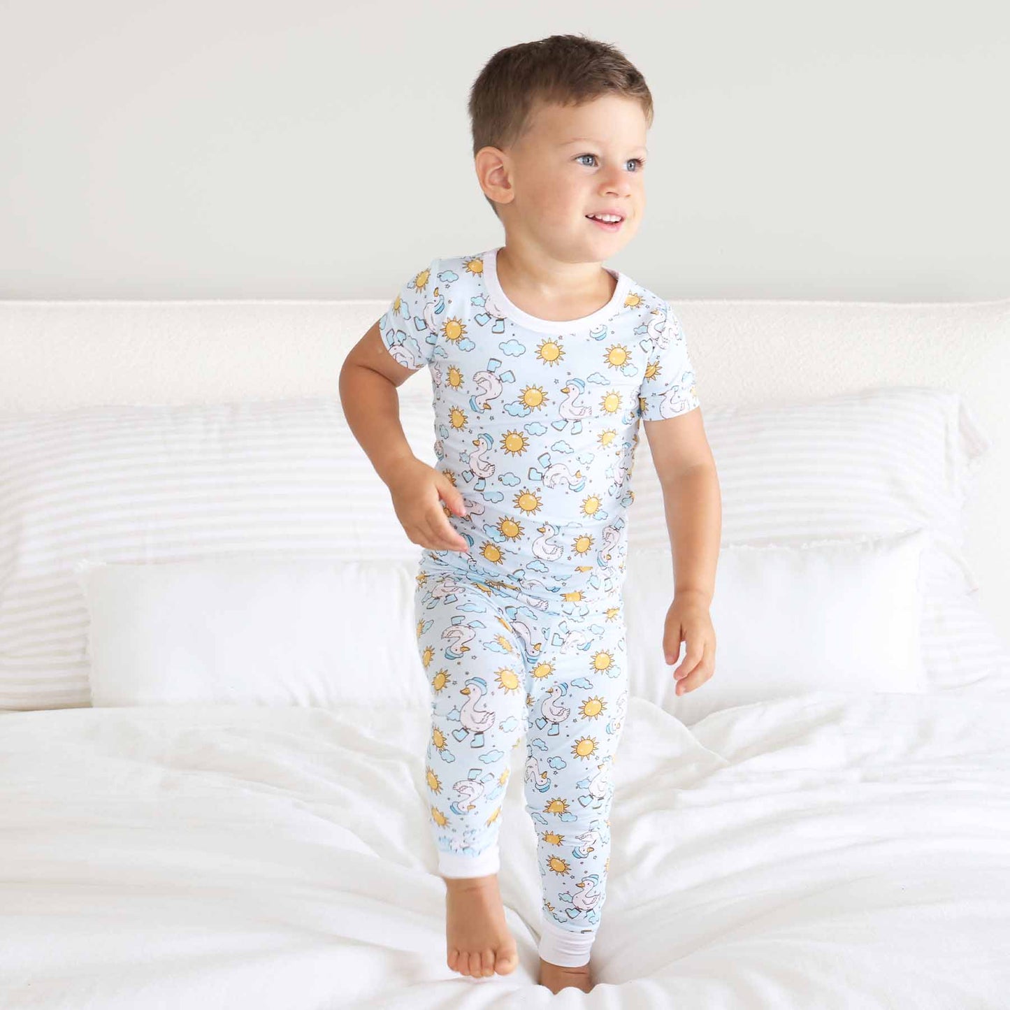 Silly Goose Two Piece Pajama Set | Blue