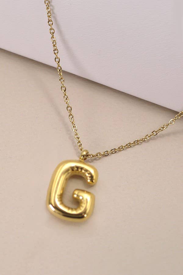 Initial Necklace : 18K Stainless Steel