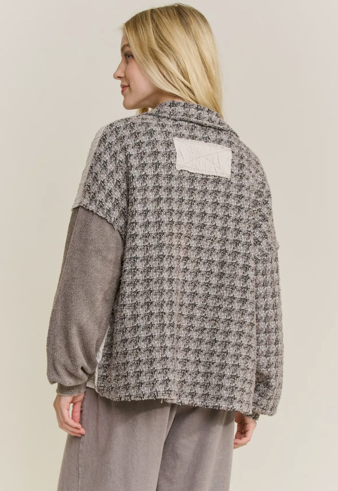 Tweed Sweater Detail Jacket