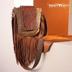 Trinity Ranch Floral Tooled Crossbody Bag