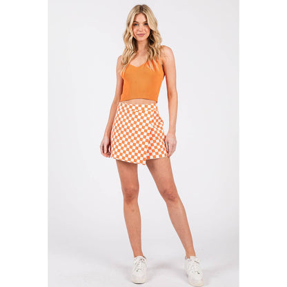 Game Day Checkered Skort