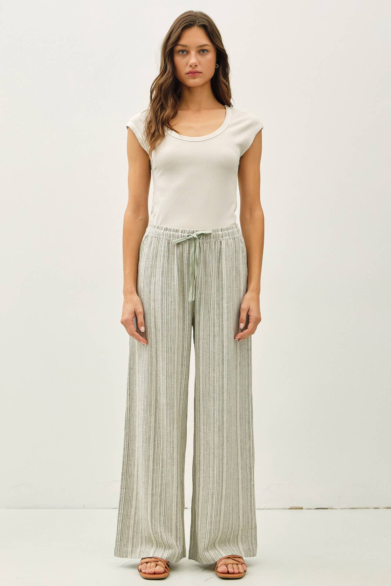Wide Leg Linen Pants