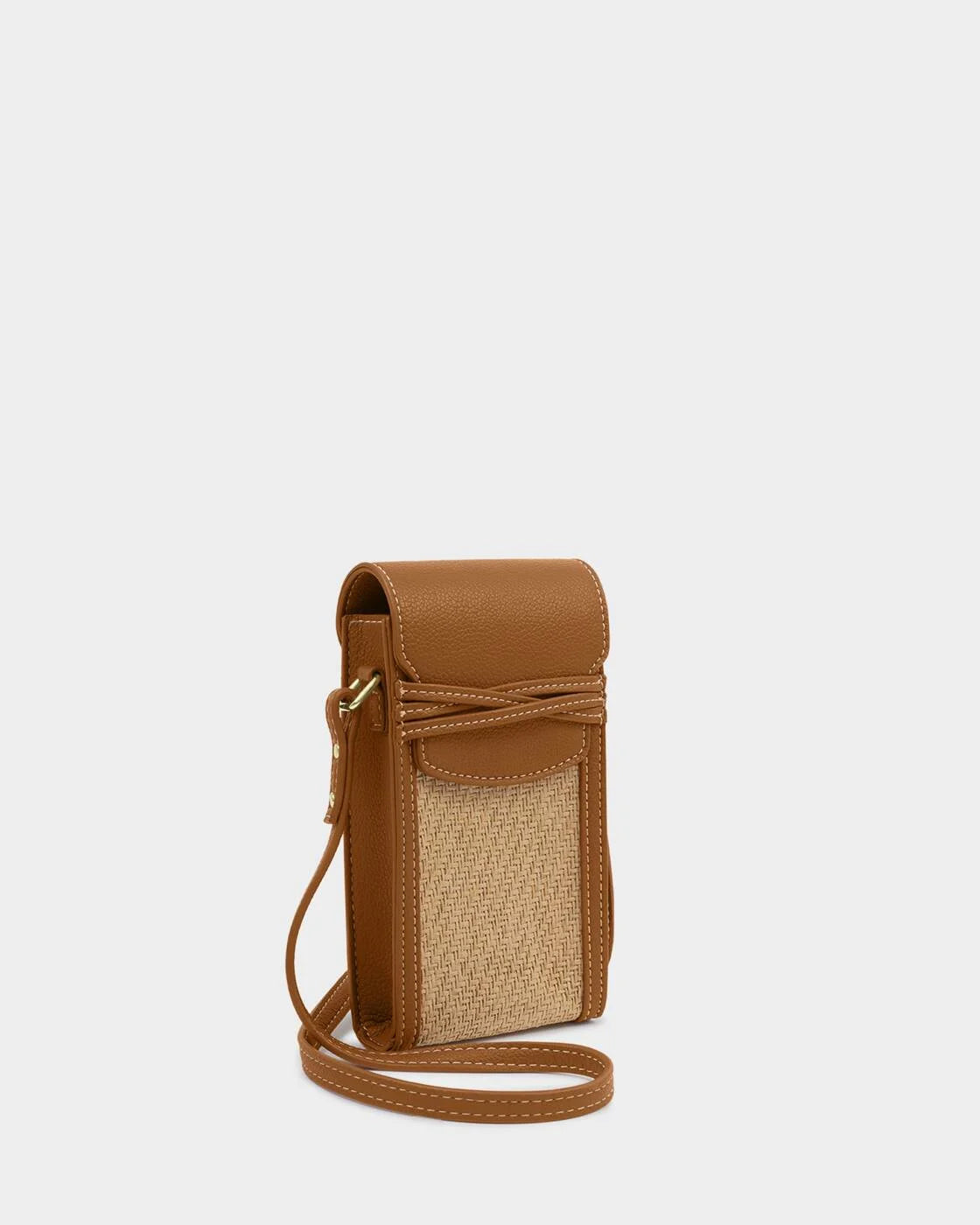 Porto Raffia Cell Bag - Cognac