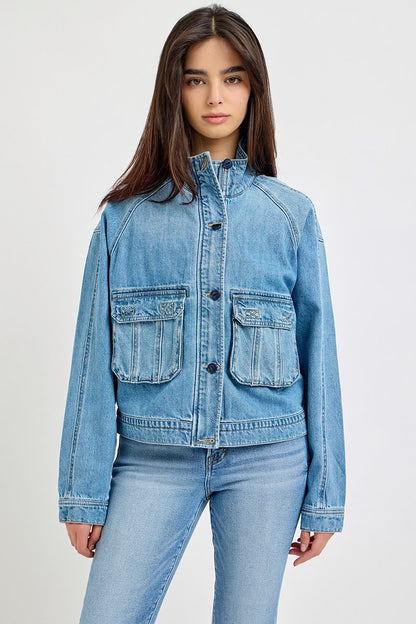 Collared Denim Jacket