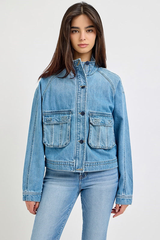 Collared Denim Jacket