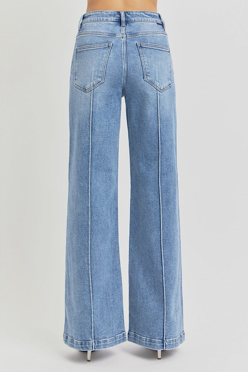 Tera High Waist Pintuck Denim