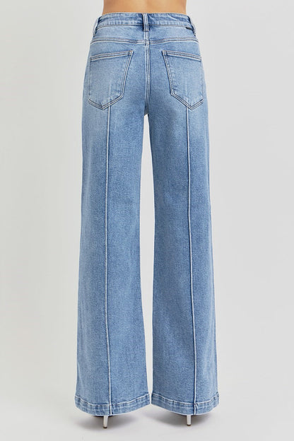Tera High Waist Pintuck Denim
