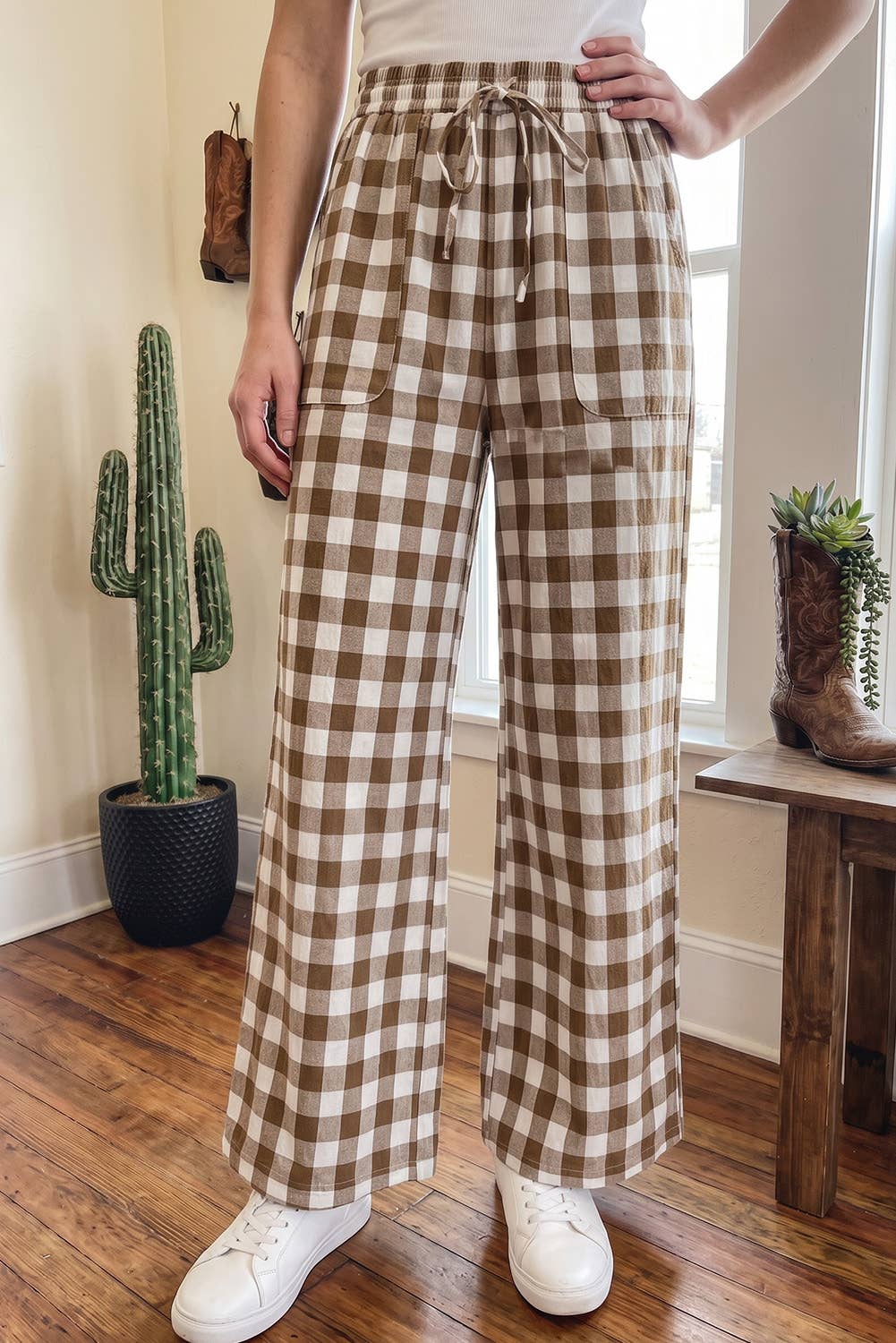 Pumpkin Patch Gingham Pants