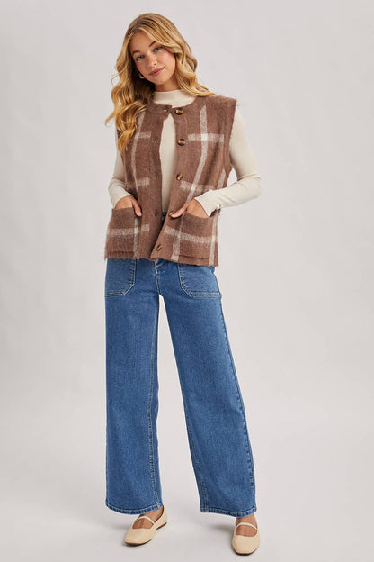 Fall In Love Fuzzy Knit Vest