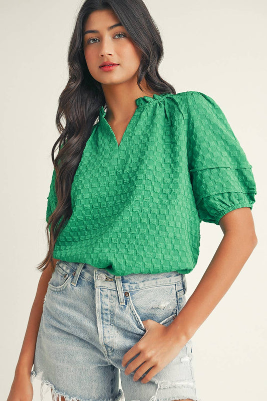 Feeling Lucky Puff Sleeve Top