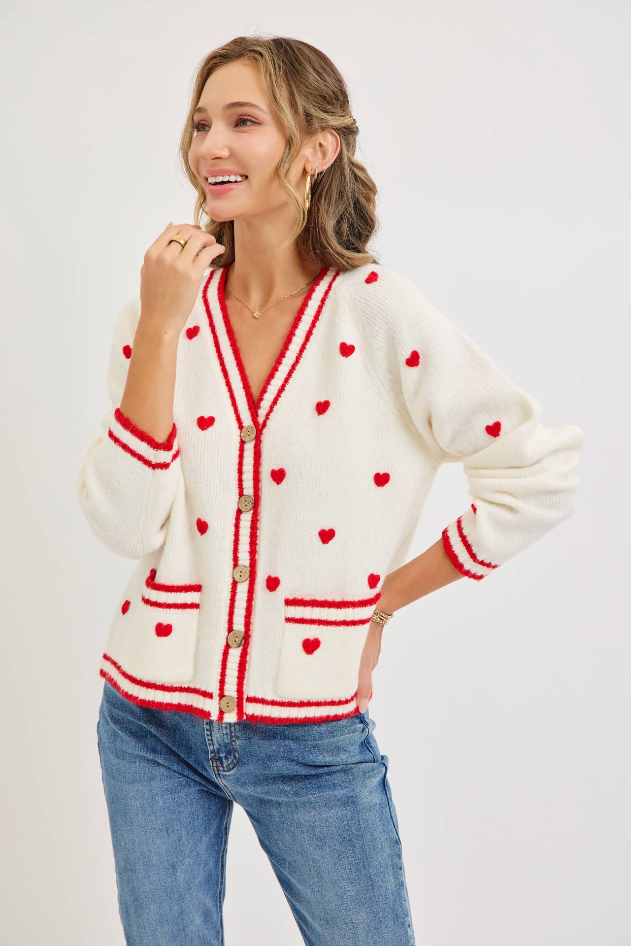Sweet Valentine Heart Cardigan