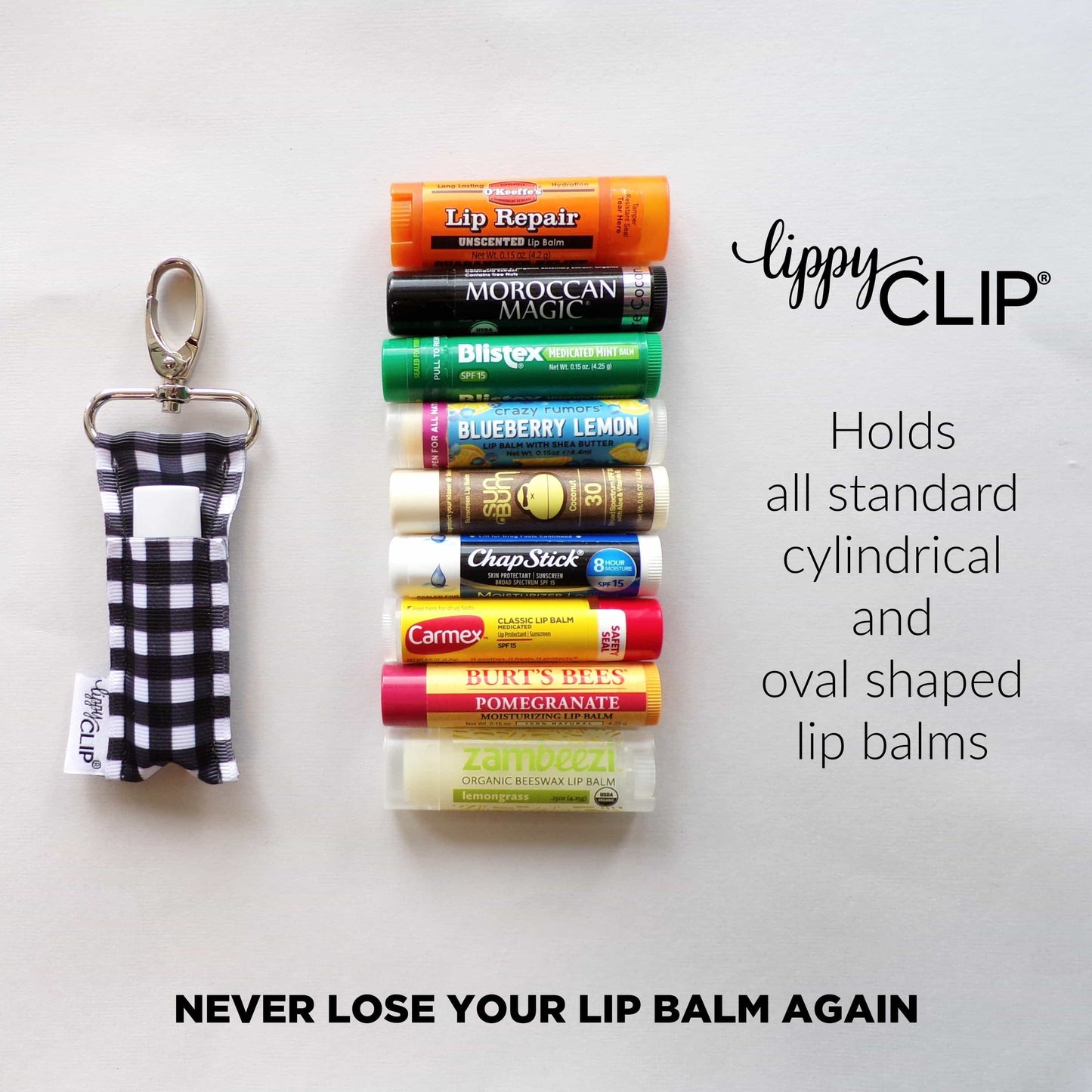 Baby Pink LippyClip® Lip Balm Holder for Chapstick
