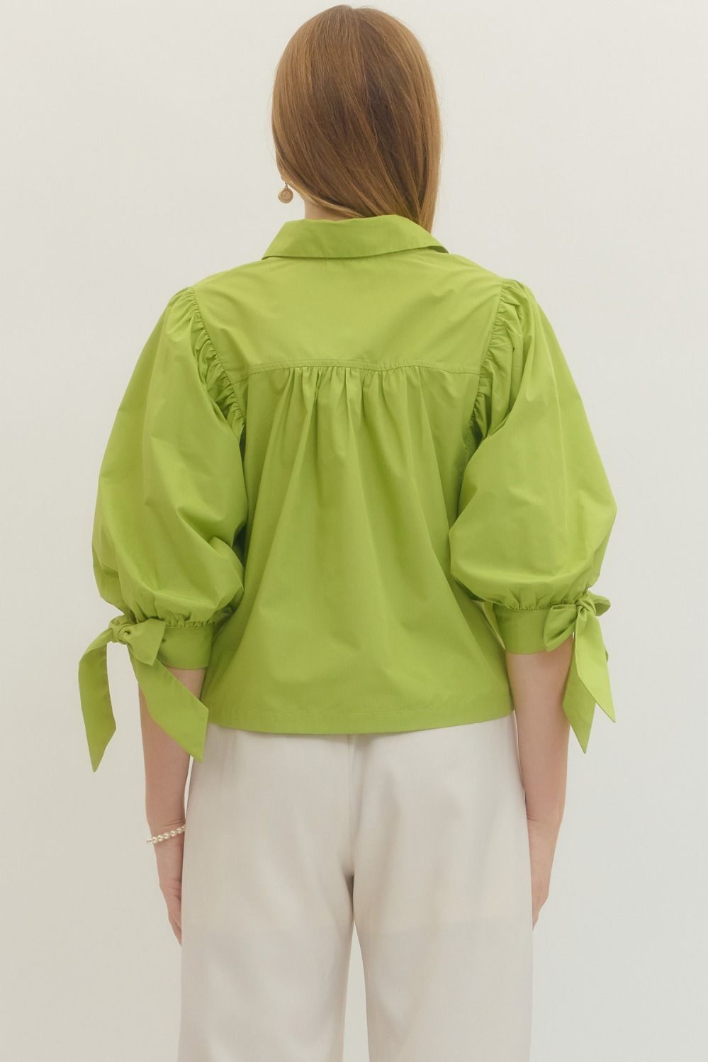 Chartreuse Scallop Detailed Top