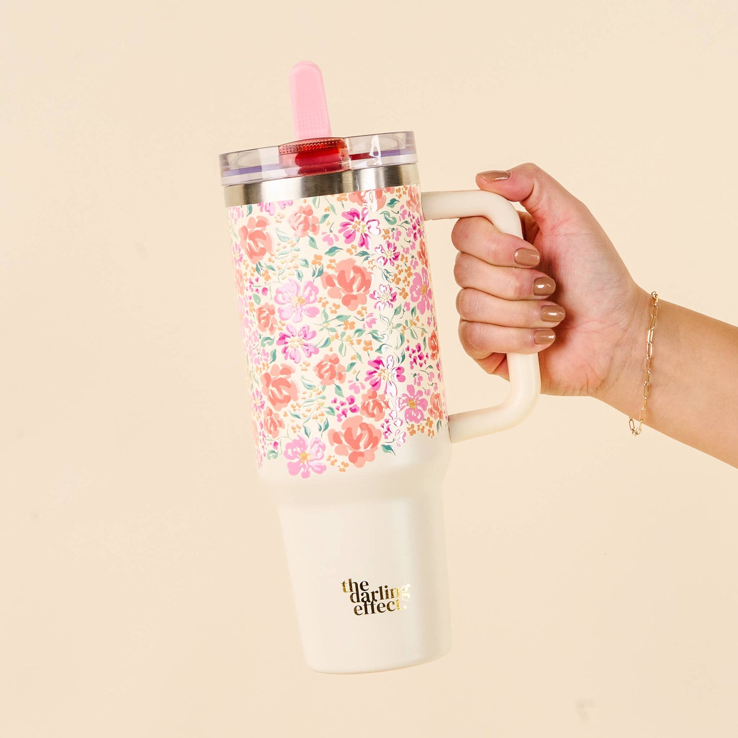 40 oz Lifestyle Flip Straw Tumbler-Secret Garden Pink