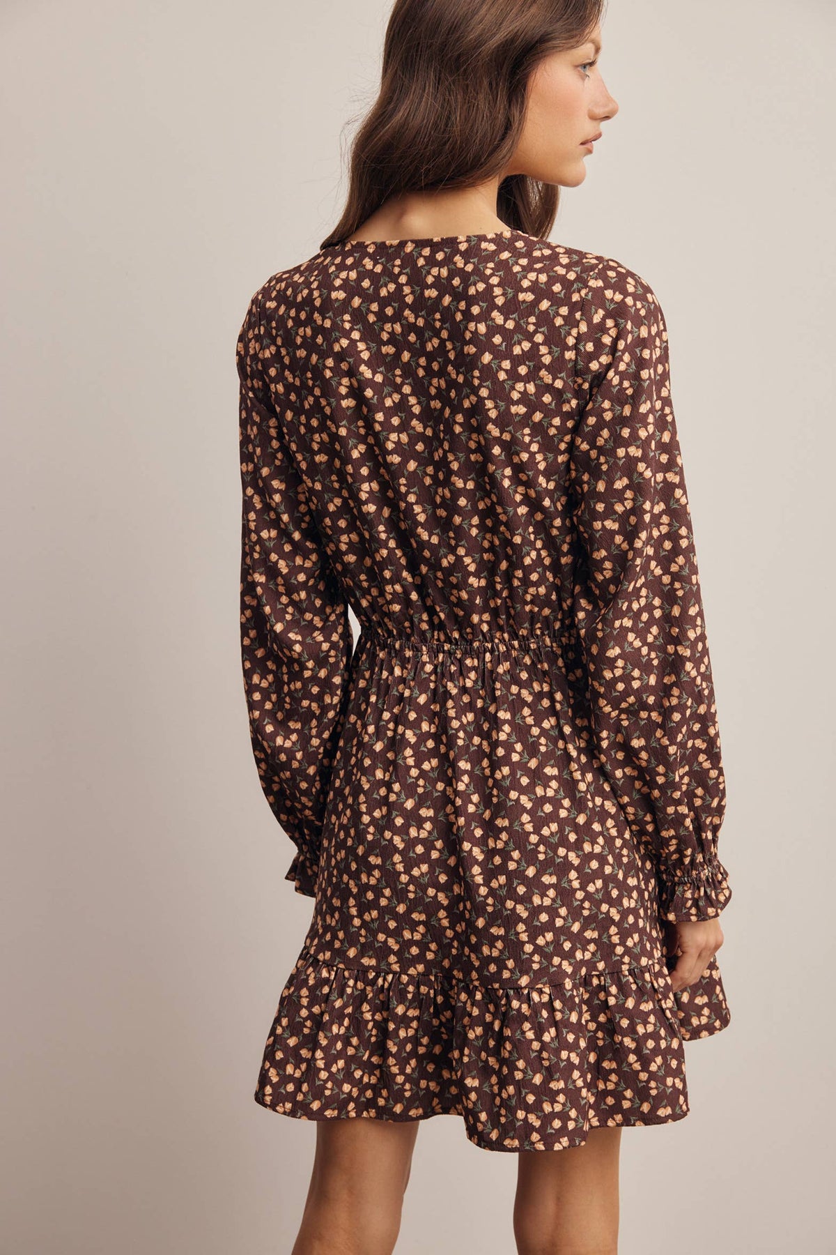 Floral Corduroy Mini Dress