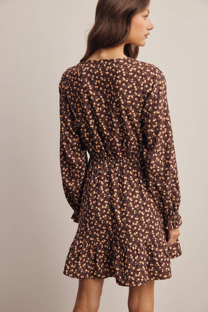 Floral Corduroy Mini Dress