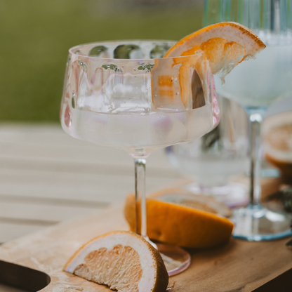 Let’s Sip Outdoor Plastic Coupe Drinkware