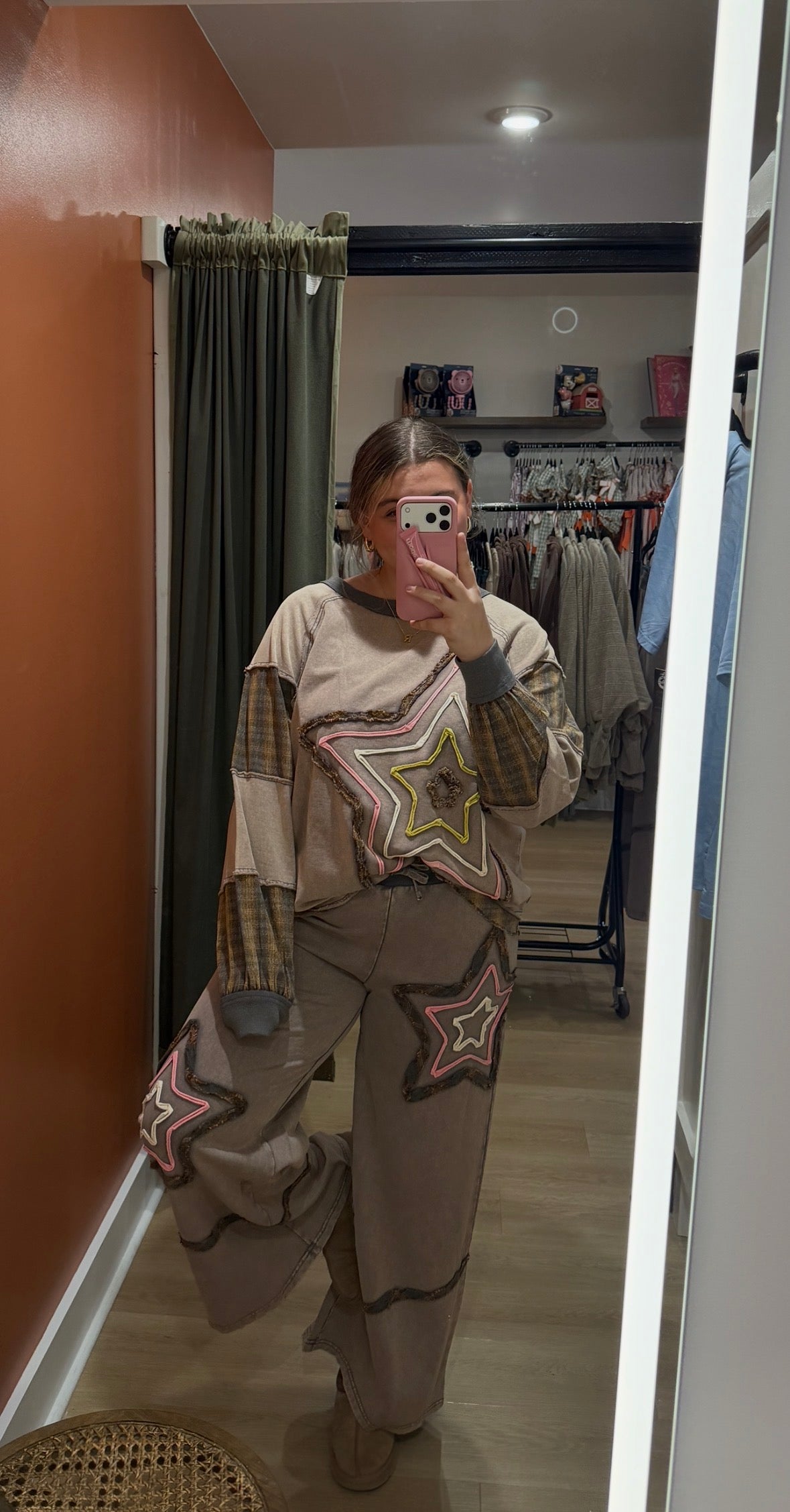 Star Patch Mineral Wash Pants