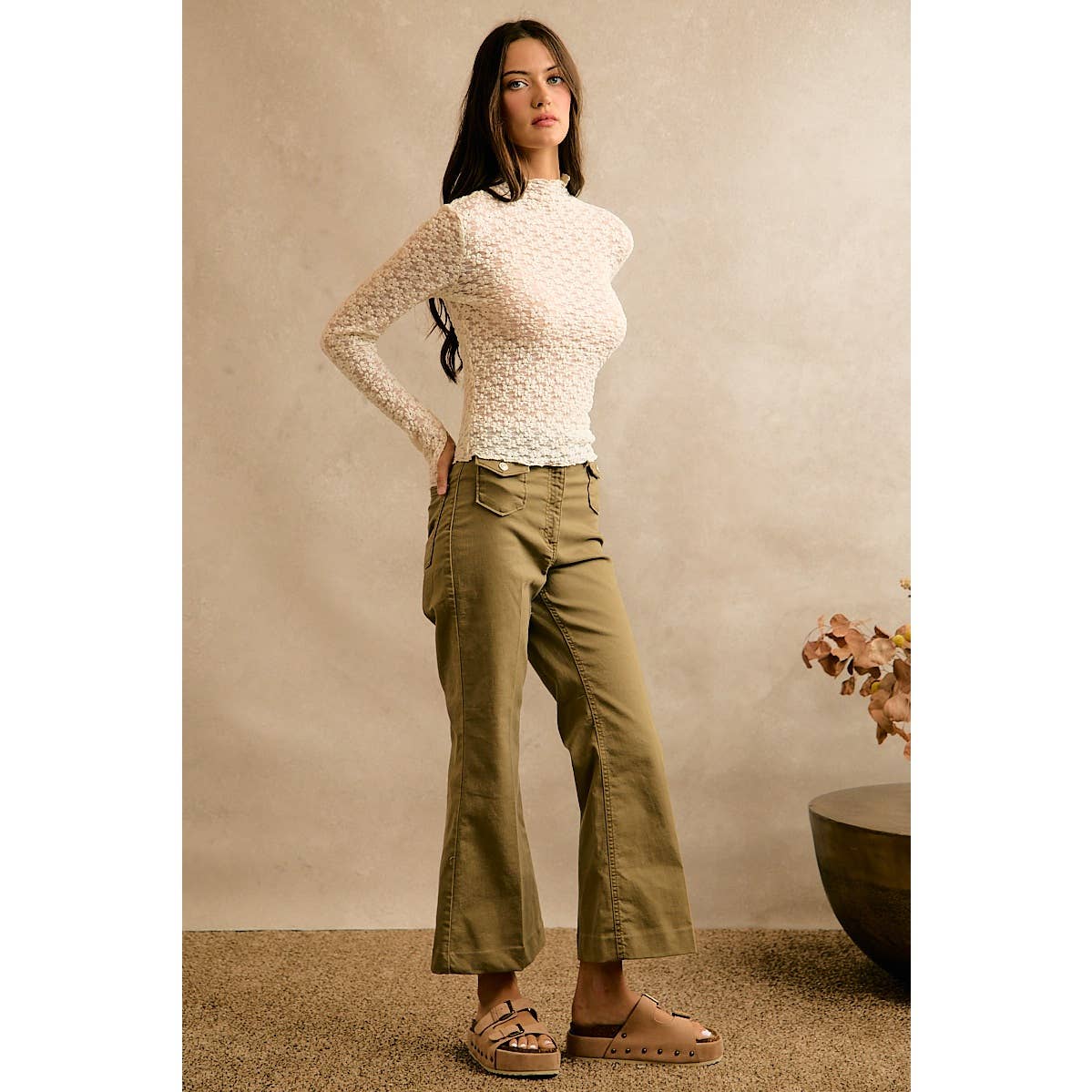 Floral Lace Knit Top