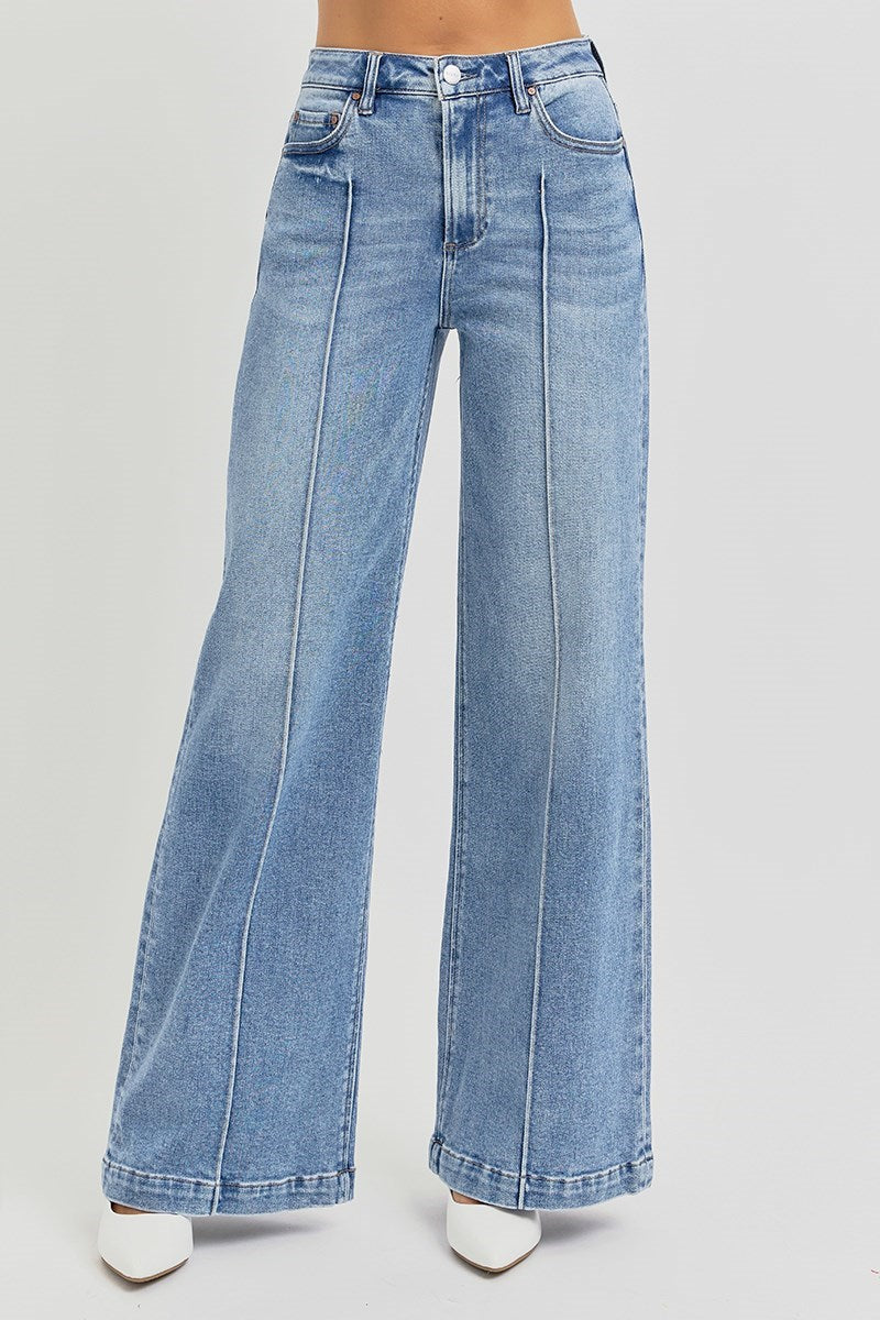 Tera High Waist Pintuck Denim