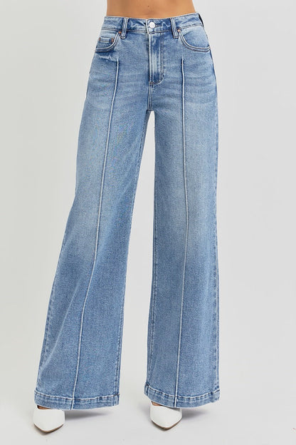 Tera High Waist Pintuck Denim
