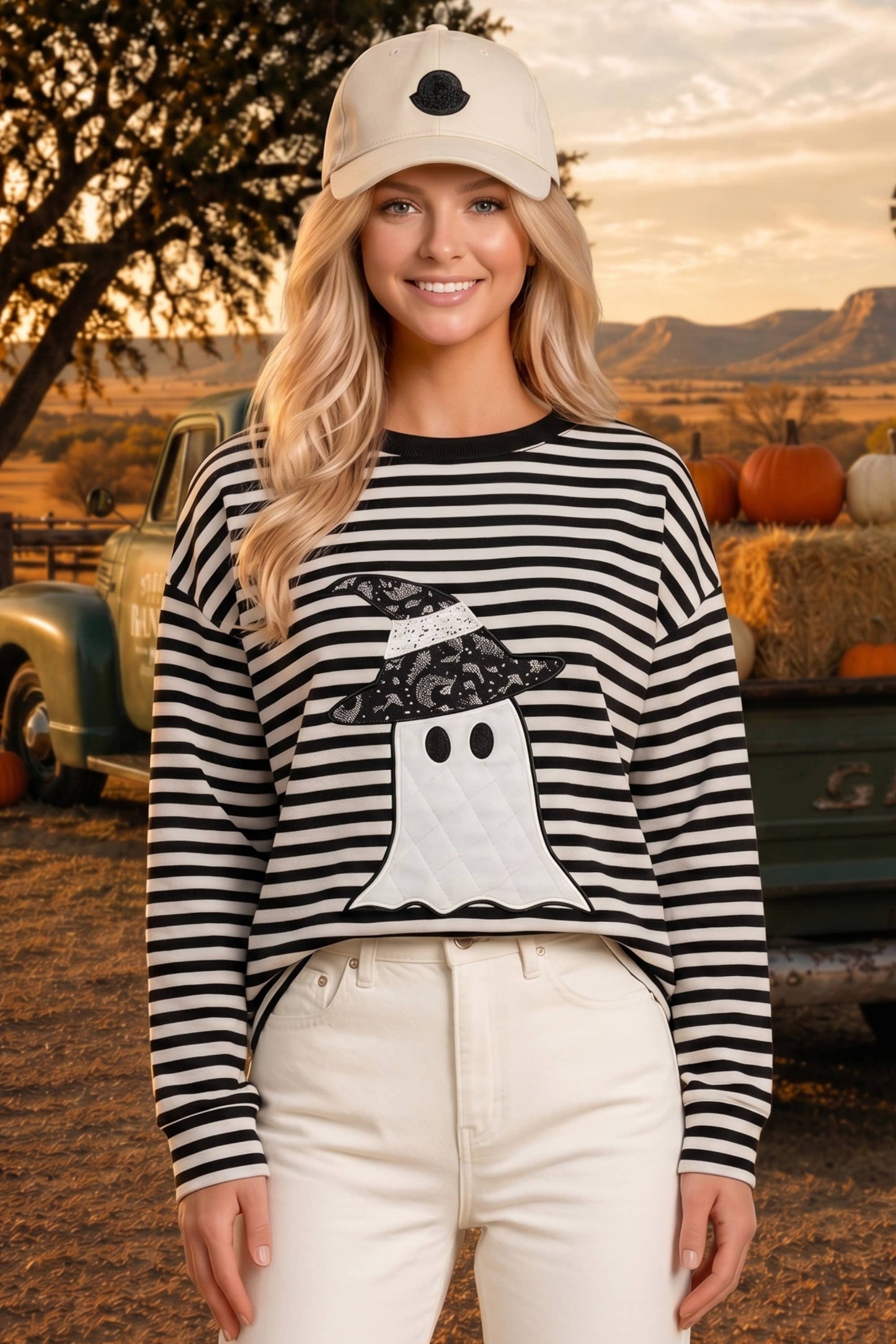 Cutie Ghost Appliqué Top
