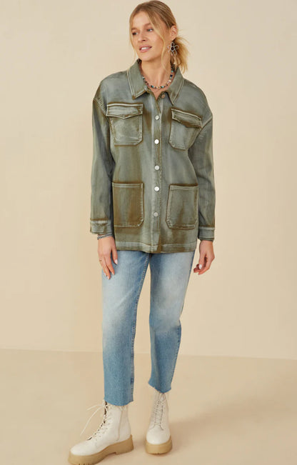 Washed Patch Pocket Jacket