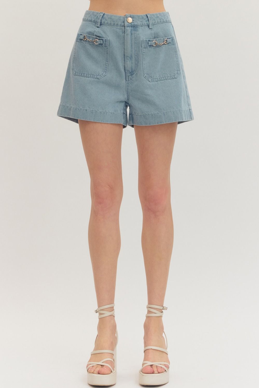 Horsebit Detail Shorts