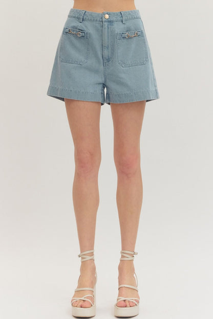 Horsebit Detail Shorts