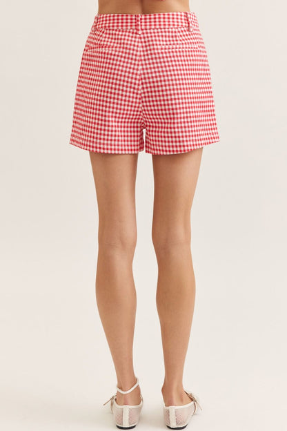 Sweet Summertime Red Gingham Shorts