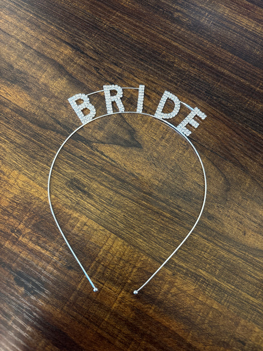 “BRIDE” Pave Crystal Headband