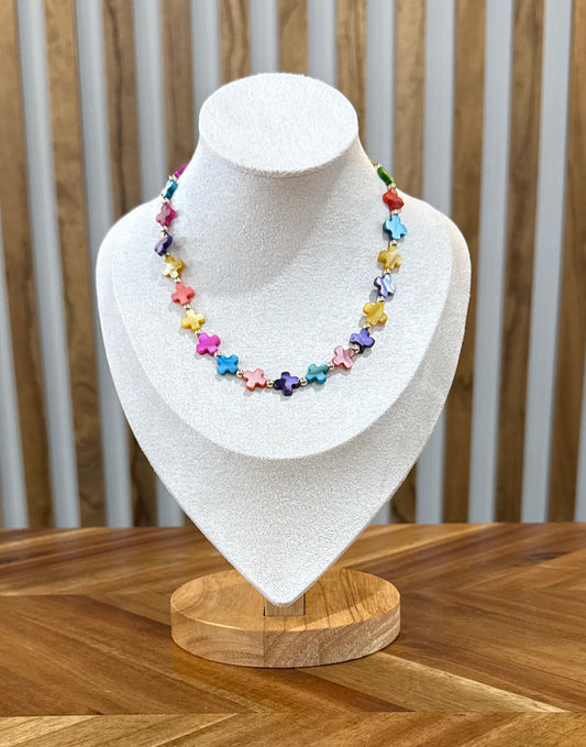 Girl’s Multi Color Cross Necklace