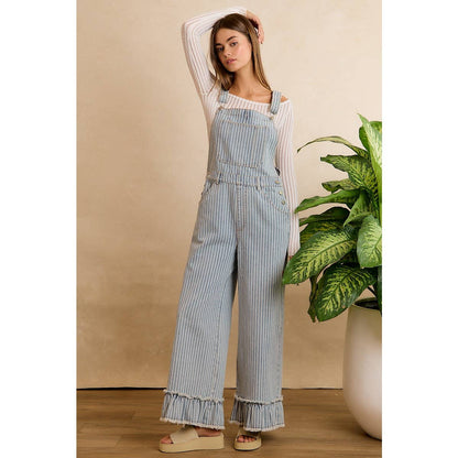 Make A Statement Ruffle Hem Overall