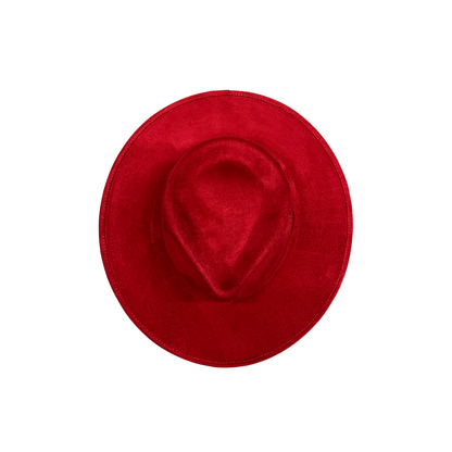 Vegan Suede Tear Drop Hat: Baby Pink