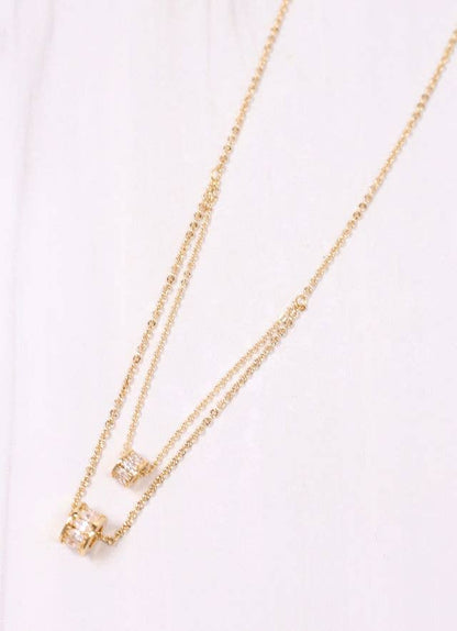 Chastain CZ Accents Necklace GOLD: Default