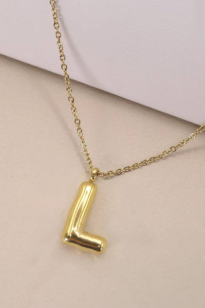 Initial Necklace : 18K Stainless Steel