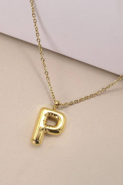 Initial Necklace : 18K Stainless Steel