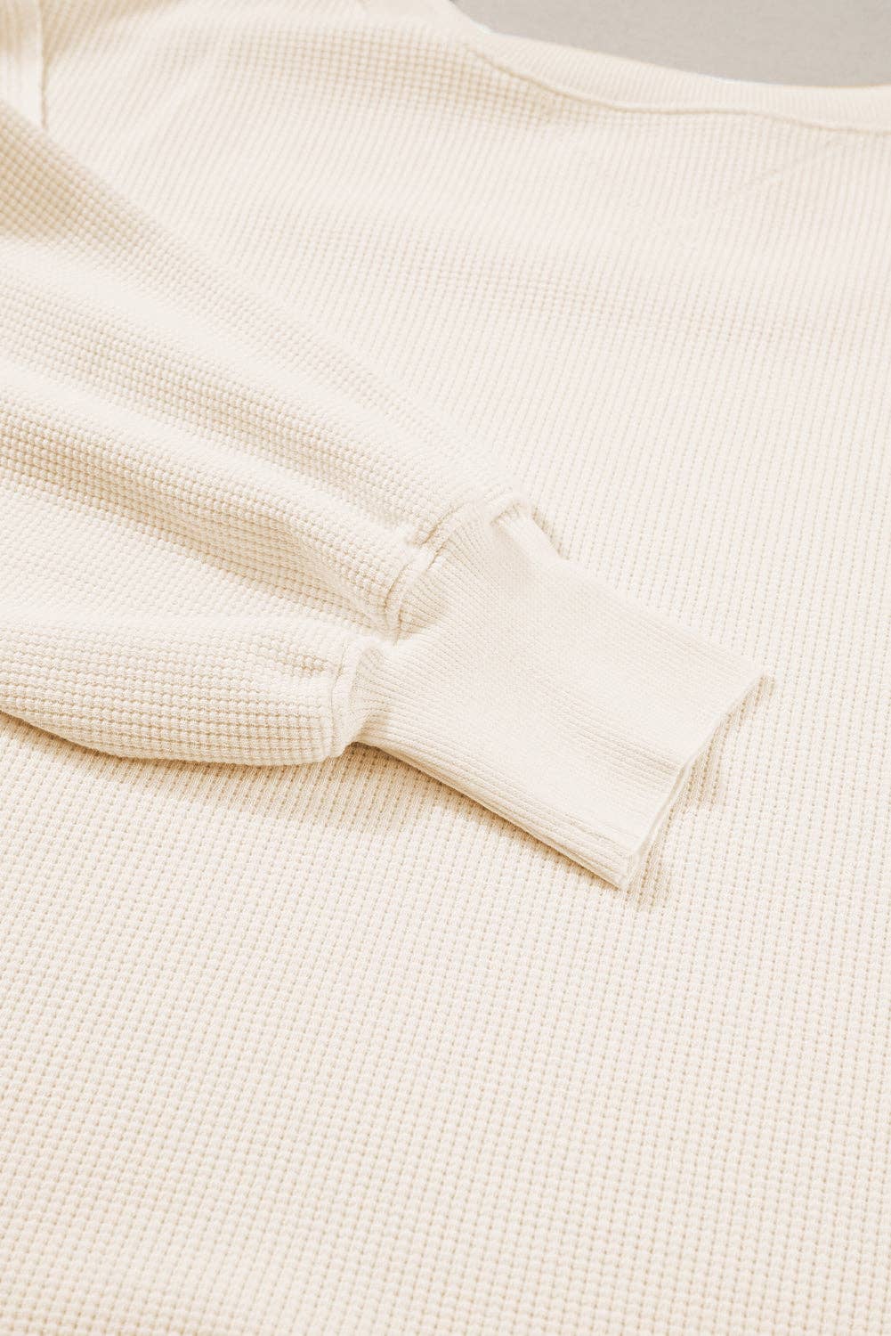 Ivory Waffle Knit Top