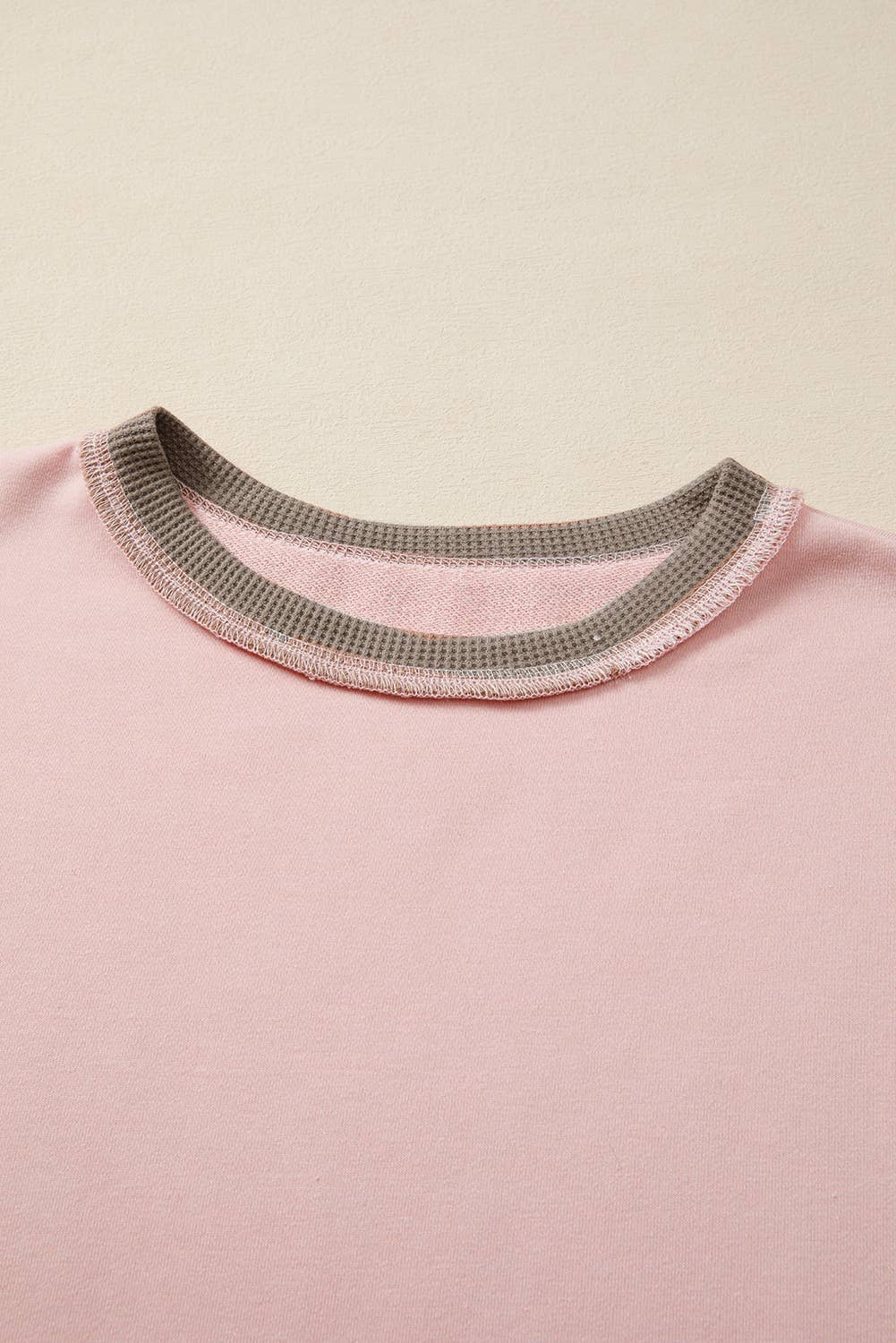 Waffle Color Block Sweatshirt