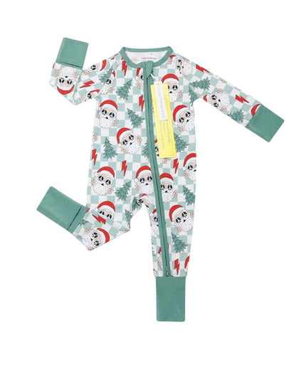 Checkered Peace Santa Bamboo Jammies