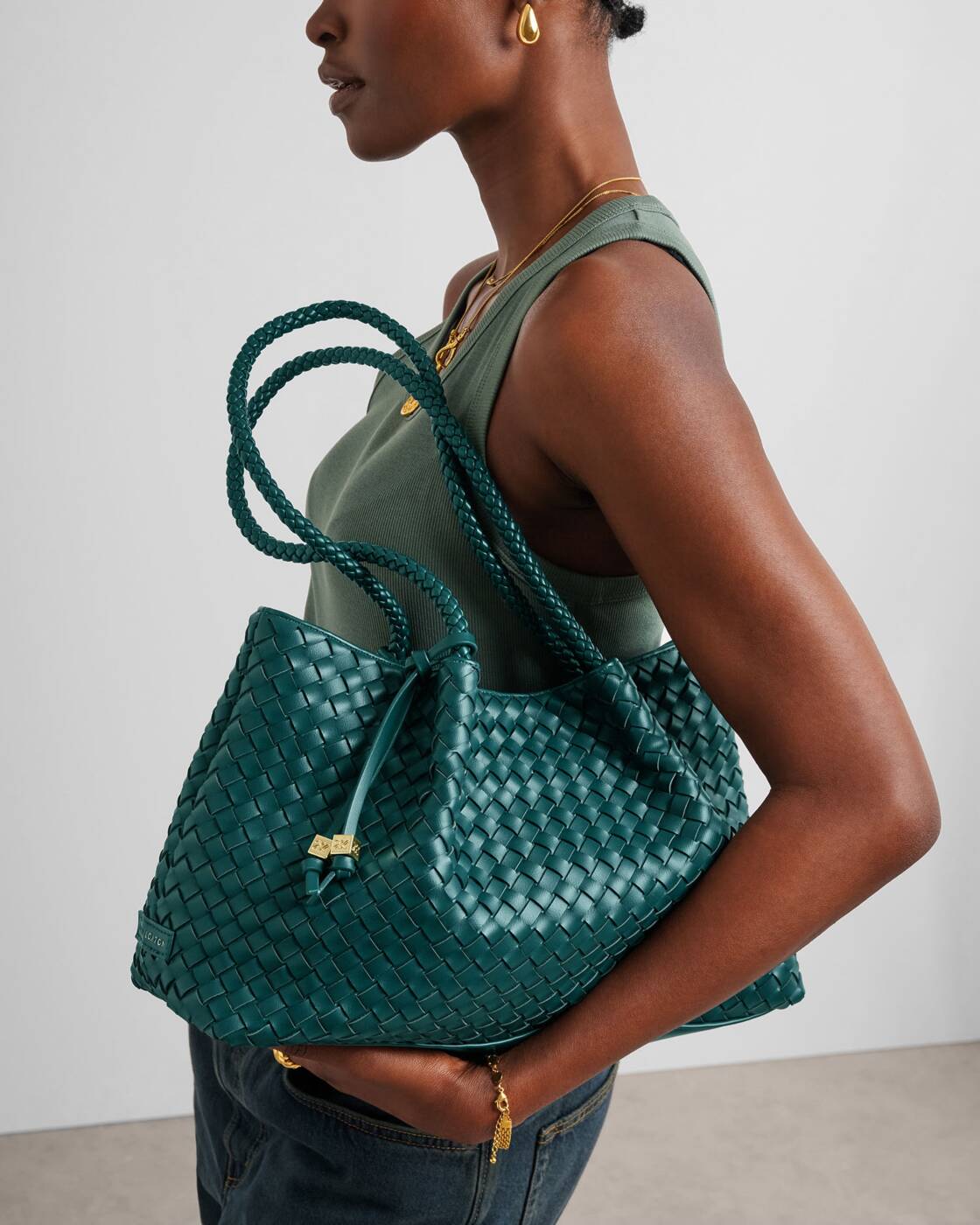 Nova Shoulder Tote - Palm Green
