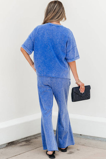Ashleigh Blue Acid Wash Star Patched Top