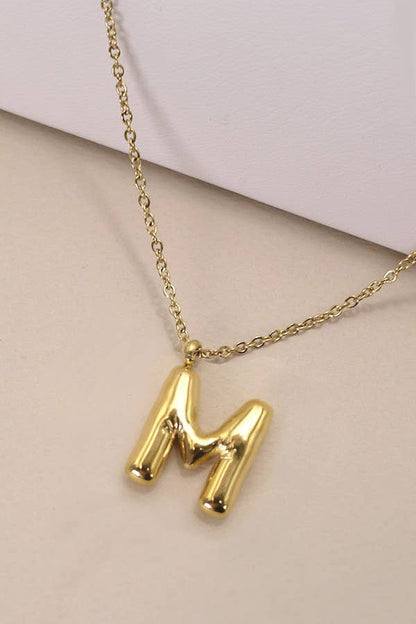 Initial Necklace : 18K Stainless Steel