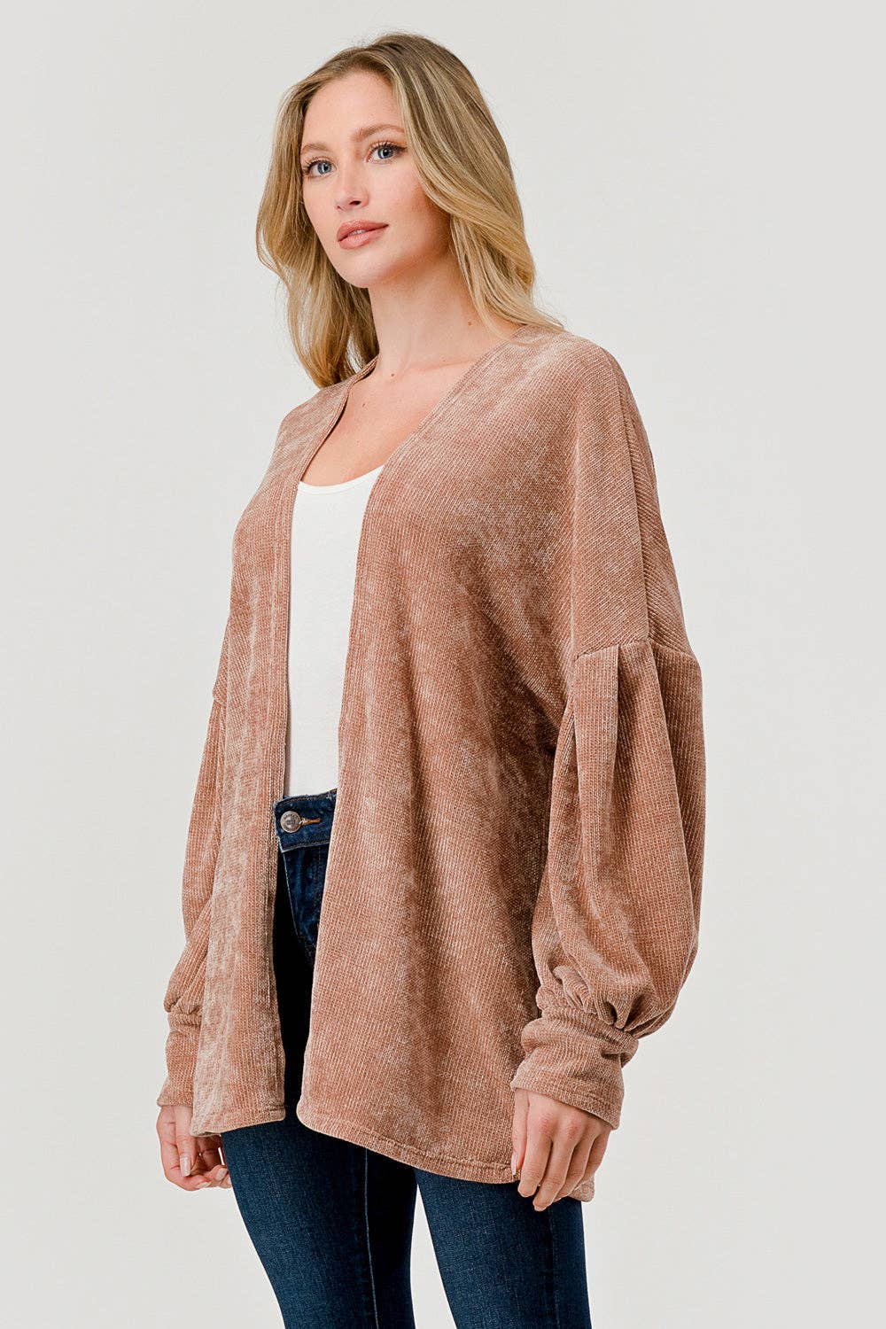 Velvety Chenille Cardigan