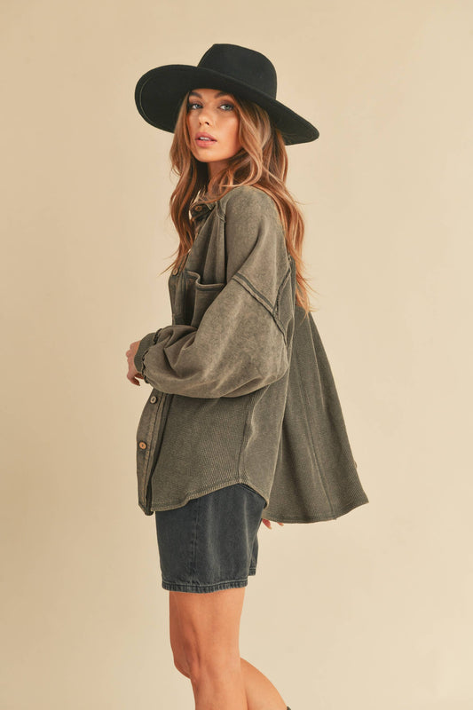 Judie Jacket: Vanilla Charcoal